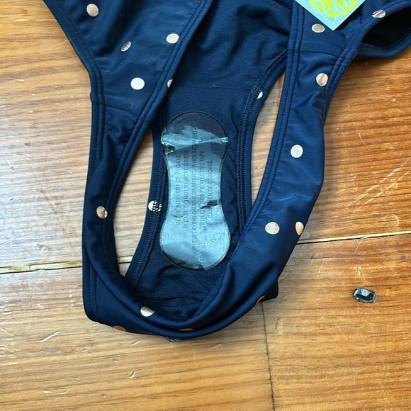New! BODEN 8 Navy Blue Swim Bottoms w/Gold Polka Dots Spotty Legacy Collection - Picture 7 of 7